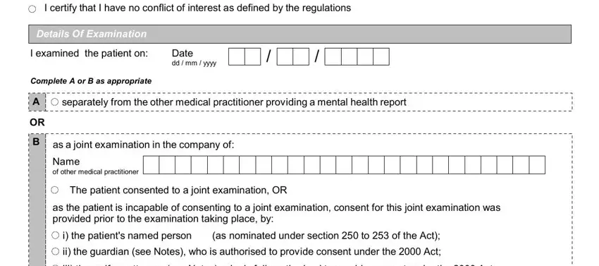 Filling out part 5 in mental health cto form pdf