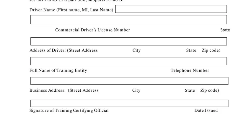 How to fill out certificate of driver trailer longer combination vehicle stage 2