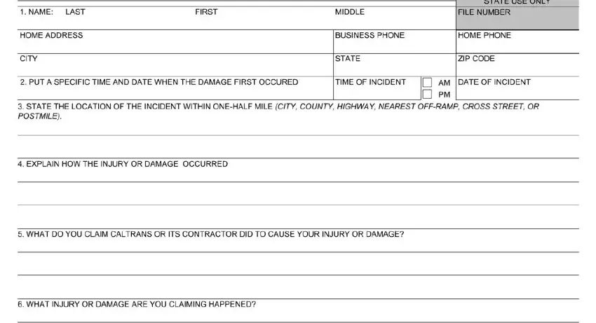 How one can prepare caltrans claim form stage 1