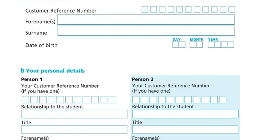 student finance pff2 form 2020 21 writing process detailed (step 1)