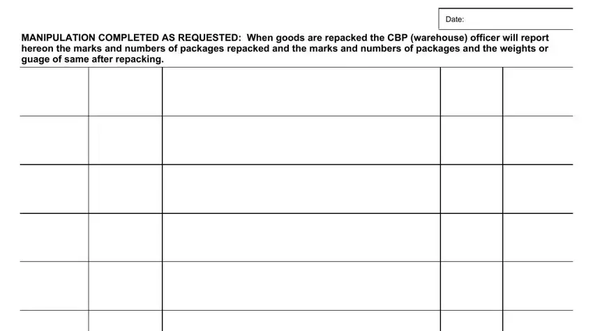Step number 4 of filling out form 3499 pdf
