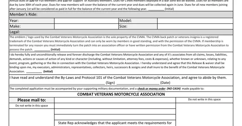 cvma application form writing process shown (part 2)