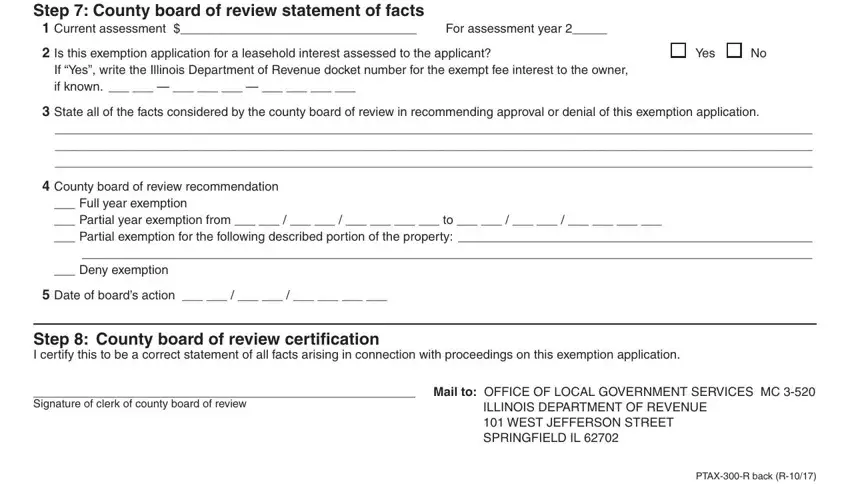 How one can prepare ptax 300 illinois department of revenue form part 5