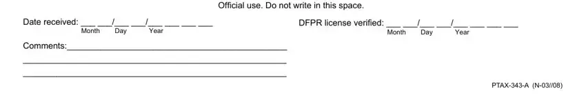 Filling out part 4 of form ptax 343 a