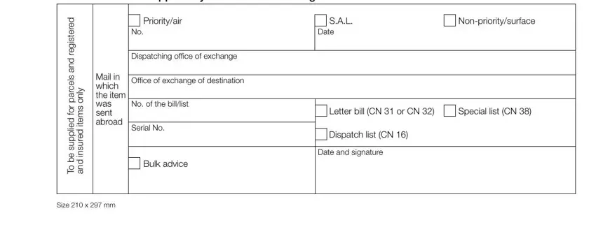 Filling out segment 3 of usps withdrawal from post form cn17