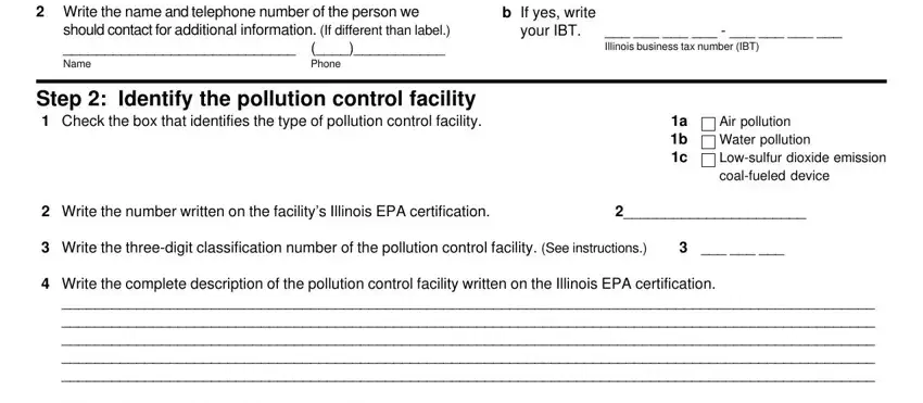 Part no. 2 in filling in illinois ptax 401 form