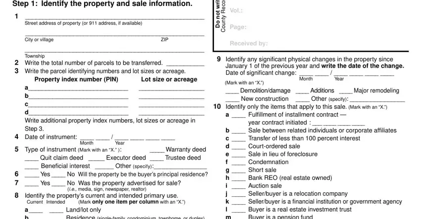 Filling out part 1 in illinois form ptax 203