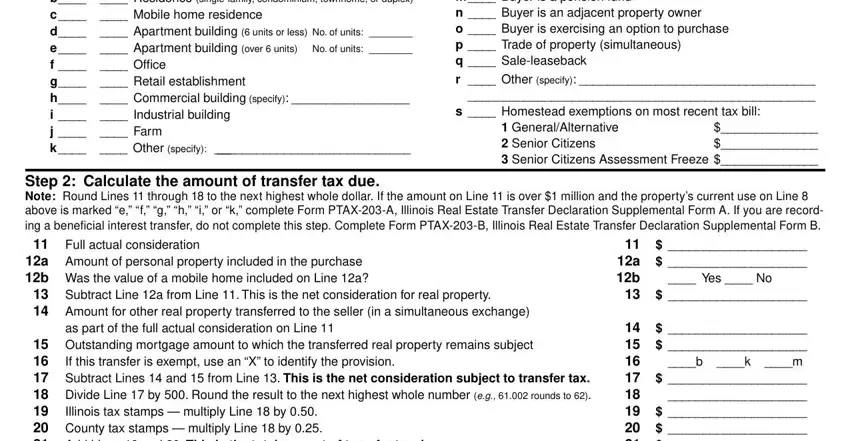 Current Intended a   Landlot only, f   Ofﬁ ce, and Yes  No of illinois form ptax 203