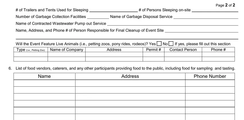 Step no. 3 for filling out backflow