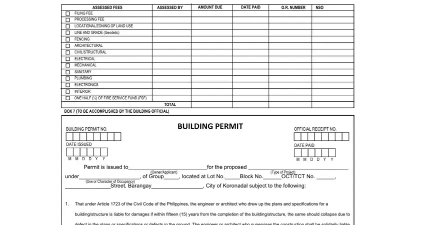 LOCATIONALZONING OF LAND USE, DATE PAID, and MECHANICAL inside building permit forms pdf