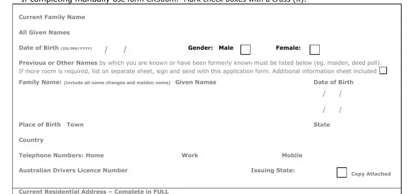 Ways to fill out Form Cr500 step 1