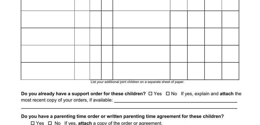 Stage no. 2 of filling out Form Csf 01 0100