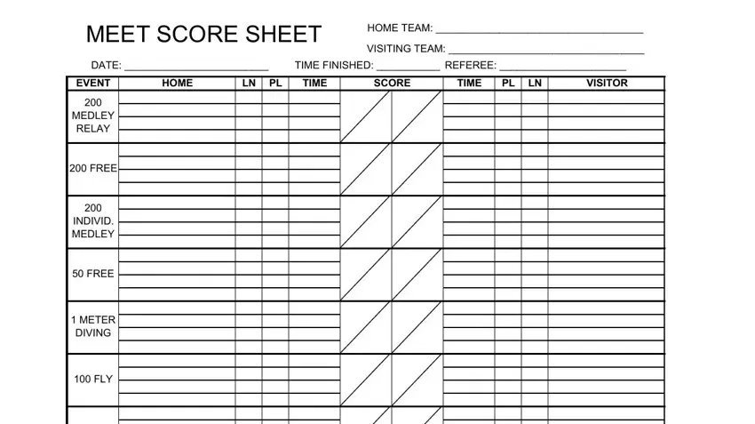 The right way to prepare swim meet heat sheet template portion 1