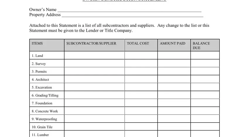 Tips on how to prepare construction sworn statement form step 1