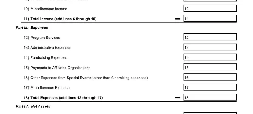 Program Services, Part III Expenses, and Miscellaneous Expenses inside pa public disclosure form bco 23