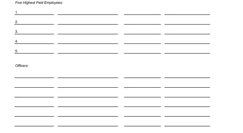 Five Highest Paid Employees, Five Highest Paid Employees, and Officers in pa public disclosure form bco 23