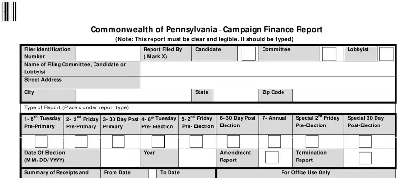 commonwealth of pa campaign finance report completion process explained (part 1)