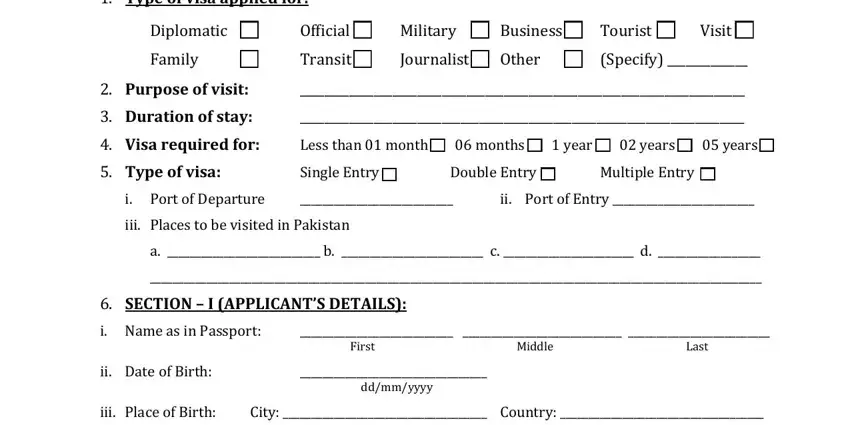 Best ways to fill in pakistan visa online application form portion 1