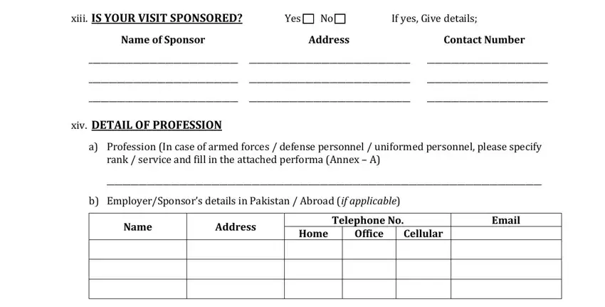 Stage # 3 for completing pakistan visa online application form
