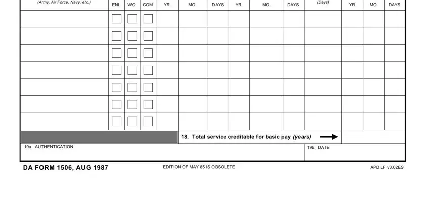 Form Da 1506 ≡ Fill Out Printable PDF Forms Online