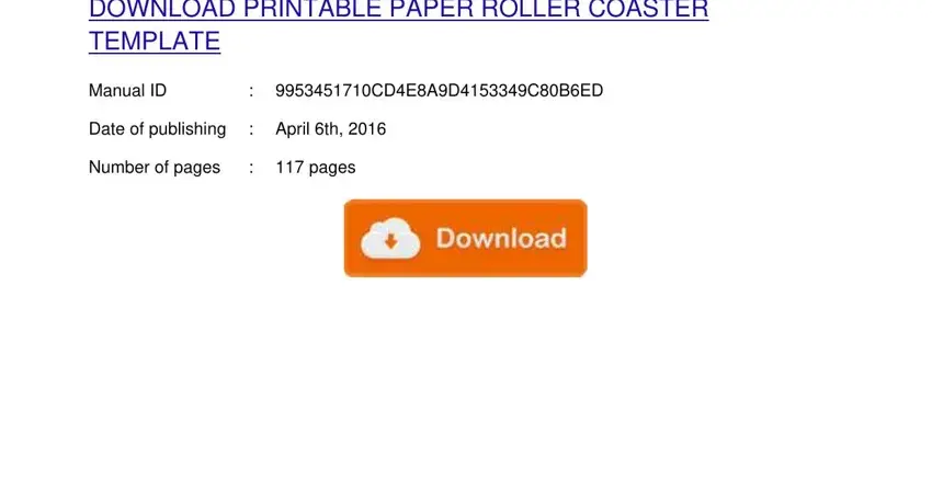 printable roller coaster templates pdf completion process described (step 1)