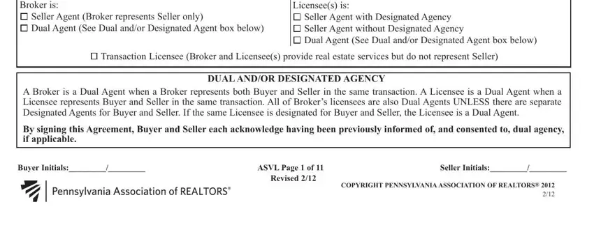 Part # 3 for filling out pa standard agreement for the sale of real estate