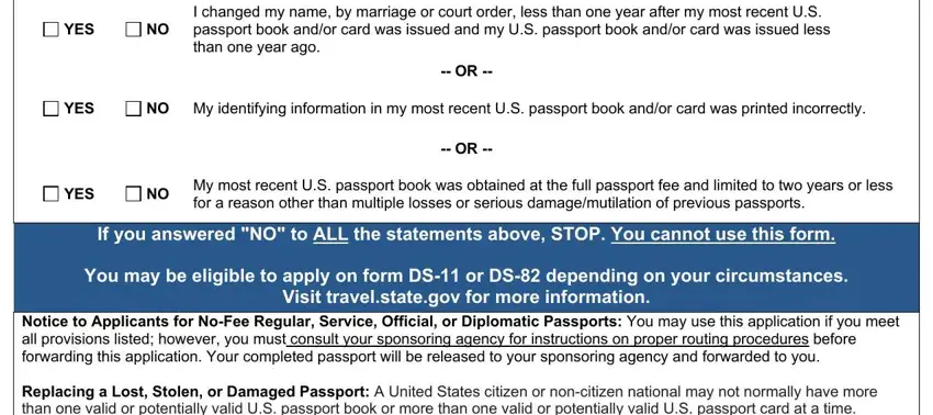 Filling out part 1 of Passport Form Ds 5504