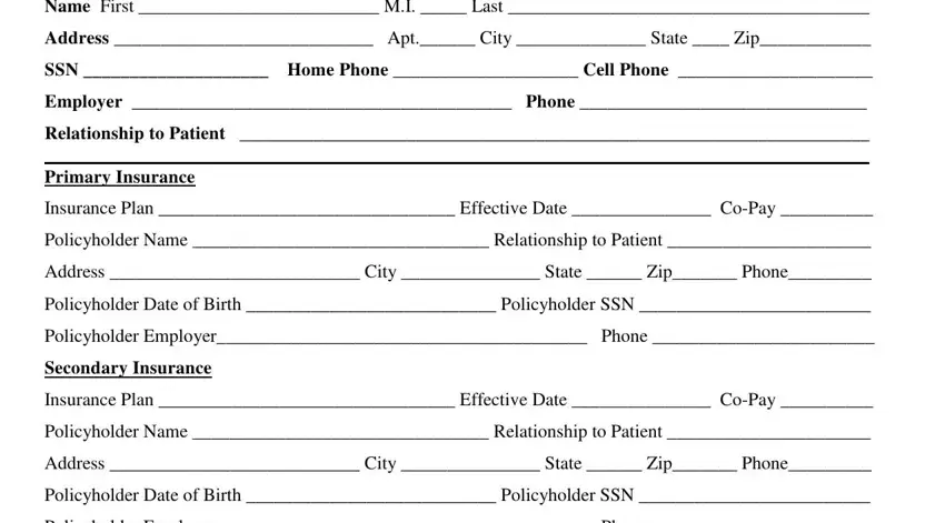 Stage # 2 in completing sample medical chart pdf