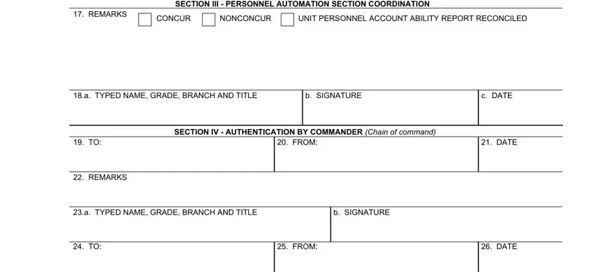 SECTION III  PERSONNEL AUTOMATION, b SIGNATURE, and DATE inside da 3986