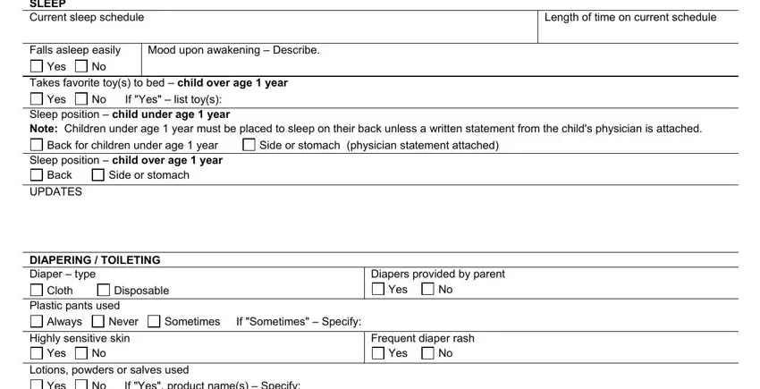 Form Dcf F Cfs0061 E writing process shown (portion 3)