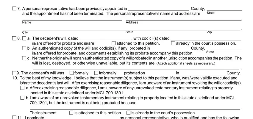 A way to fill out michigan probate personal representative step 4