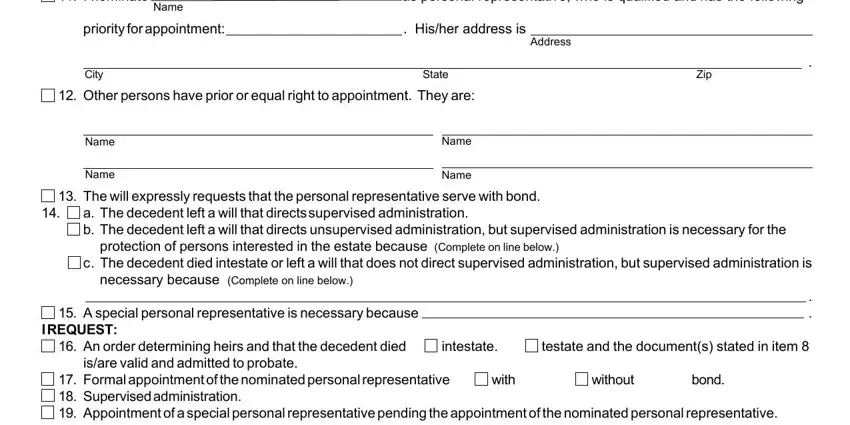 Writing part 5 in michigan probate personal representative