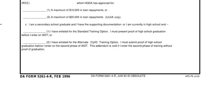 Da Form 5261 4 R ≡ Fill Out Printable PDF Forms Online