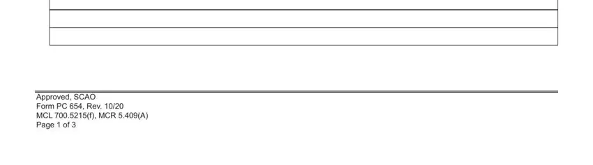 Part no. 3 of submitting form pc654 fillable