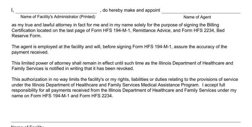 Writing section 1 of Form Hfs 2316