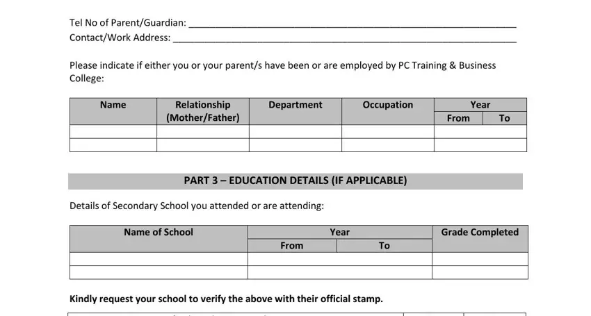 Stage no. 5 of completing richfield bursary application form for 2021