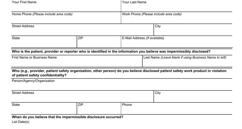 The right way to fill in Form Hhs 758 part 1