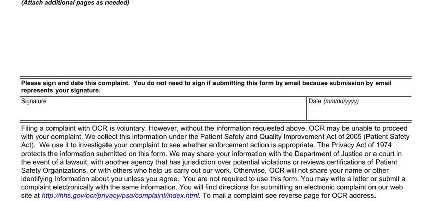 A way to fill out Form Hhs 758 step 2