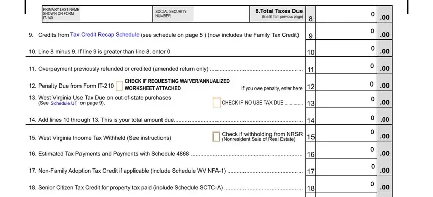 The way to complete wv state tax form 2020 portion 4