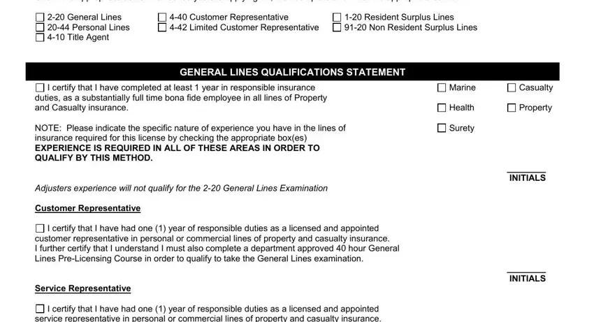 Part no. 1 for filling in dfs h2 1124 form