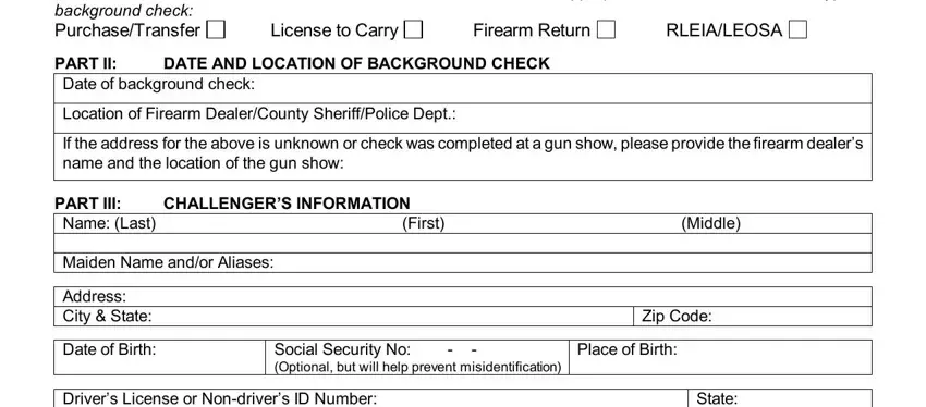 How one can fill out pa state police challenge form part 1