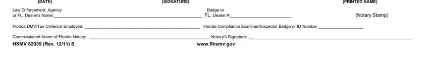 Filling out segment 3 in florida title application pdf