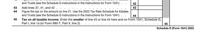 Filling out segment 5 of Form 1041 Schedule D
