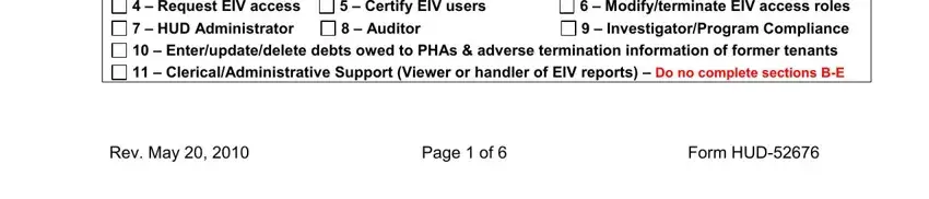 Security Administrator, Form HUD, and Page  of in hud 52676