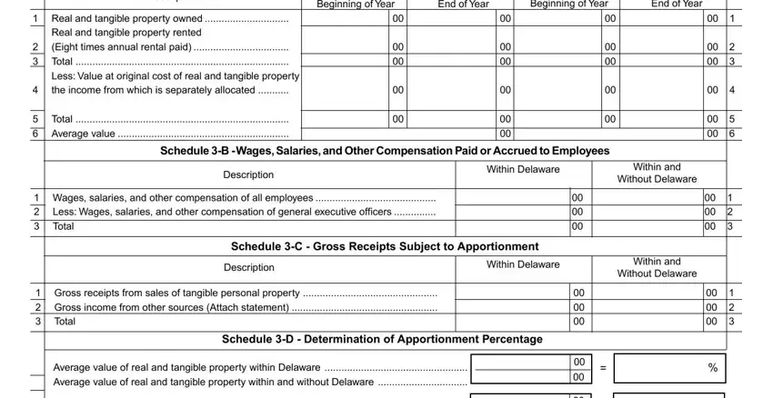 Schedule B  Wages Salaries and, Description, and Description in Form 1100X