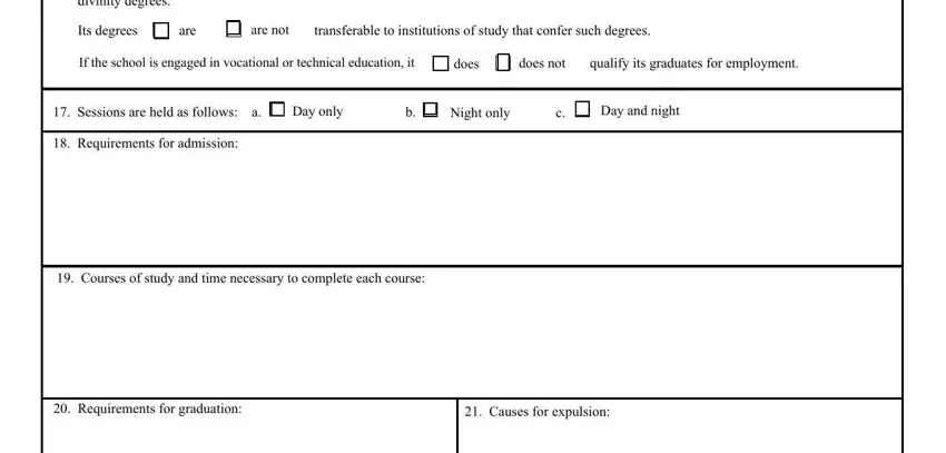 Part no. 5 for completing Form I 17