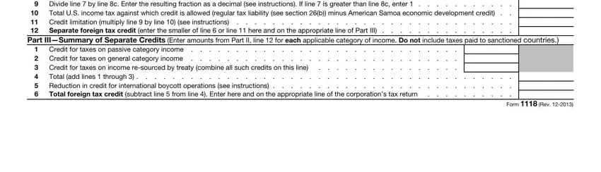 Form 1118 conclusion process described (step 4)