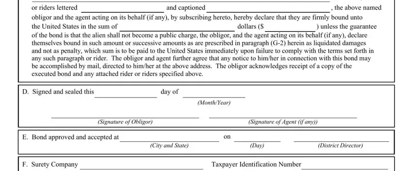 Filling out segment 5 in i 352 form