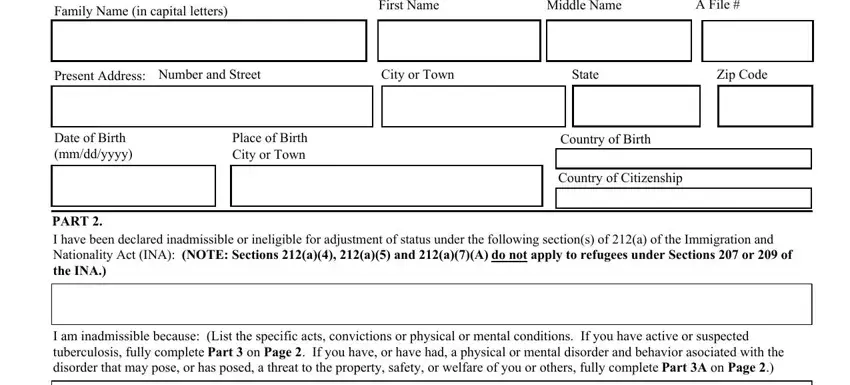 Find out how to complete Form I 602 stage 1