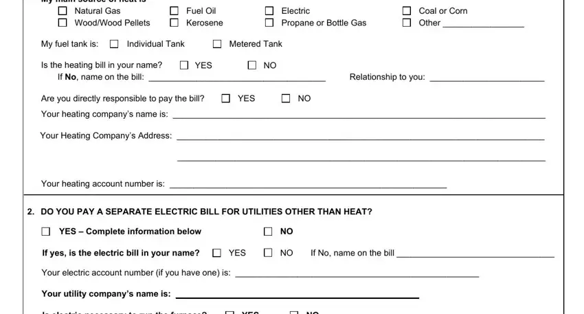 Part # 5 for filling out fillable ny heap form
